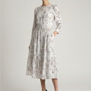 a new day White Floral Long Sleeve Dress